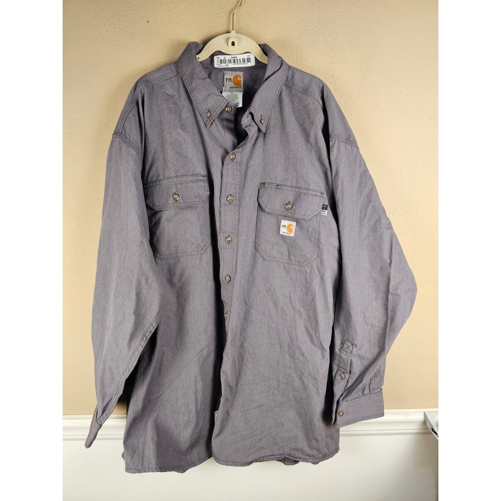 Carhartt FR Mens Fire Flame Resistant Long Sleeve Button Down Work Shirt 2XL